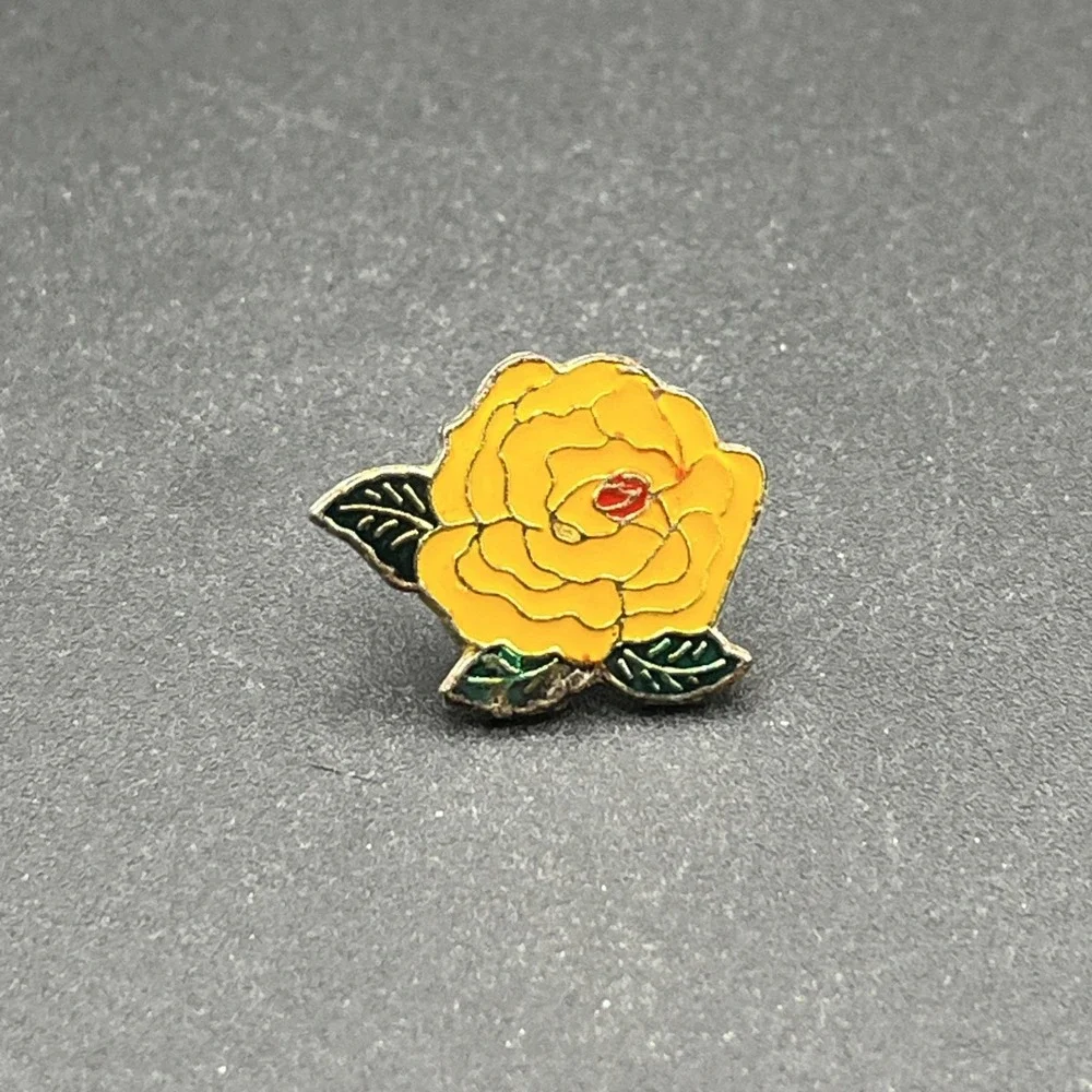 Yellow Rose Flower Lapel Hat‎ Pin